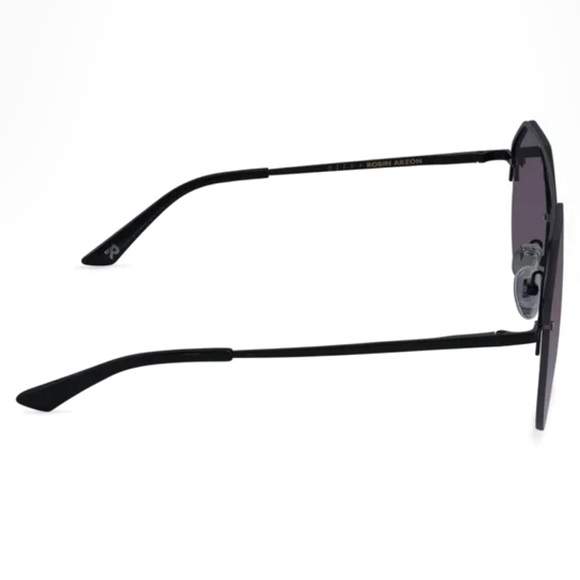 DIFF La Jefa Sunglasses Aviator Black Frame Grey Gradient Lens Robin Arzon - Picture 7 of 9